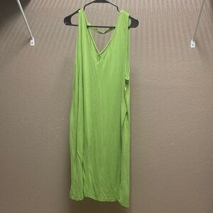 Ava & Viv Lime Green Sleeveless Midi Dress